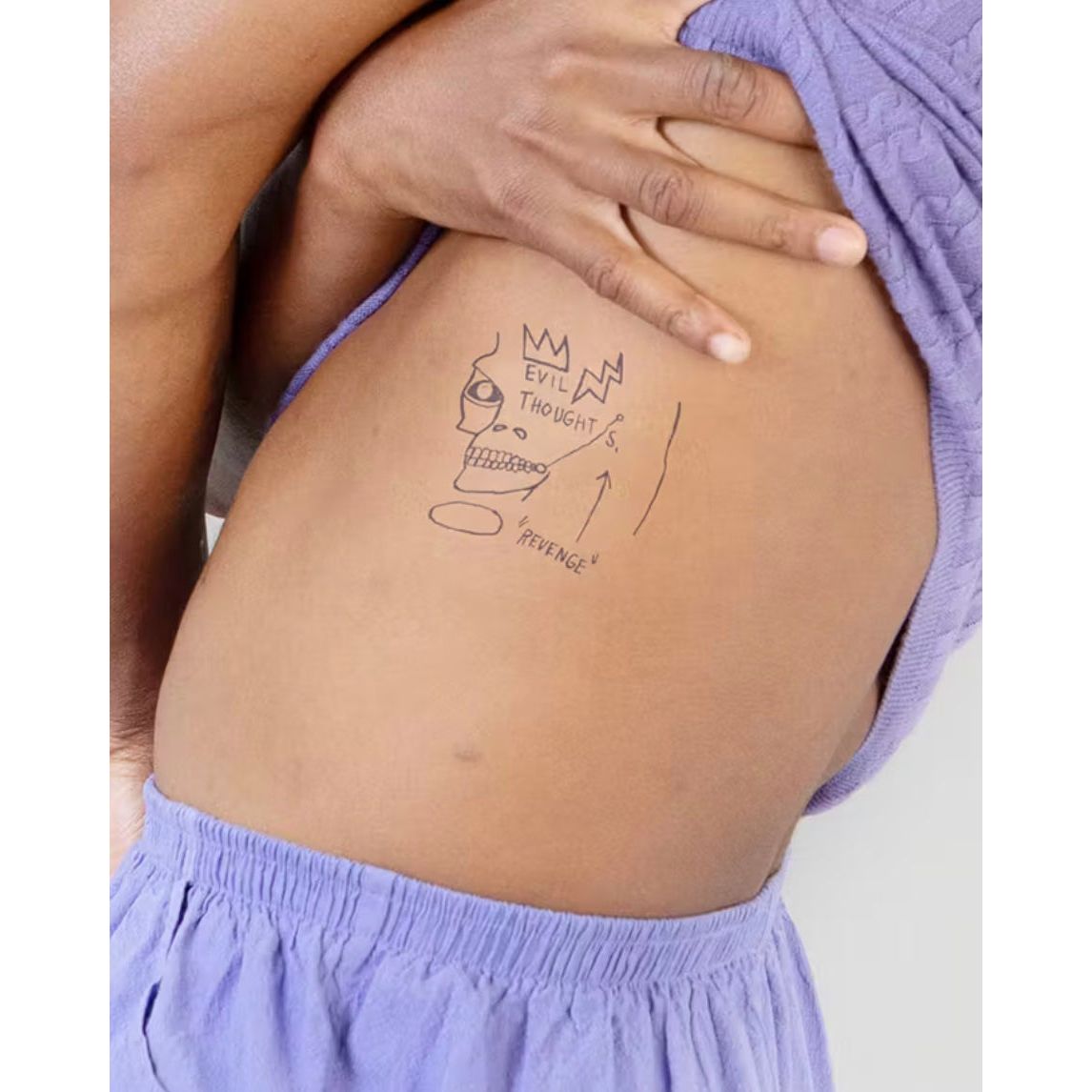 Tatouage temporaire Inkbox – Evil Thoughts – Jean - Michel Basquiat - Boutique Ømm