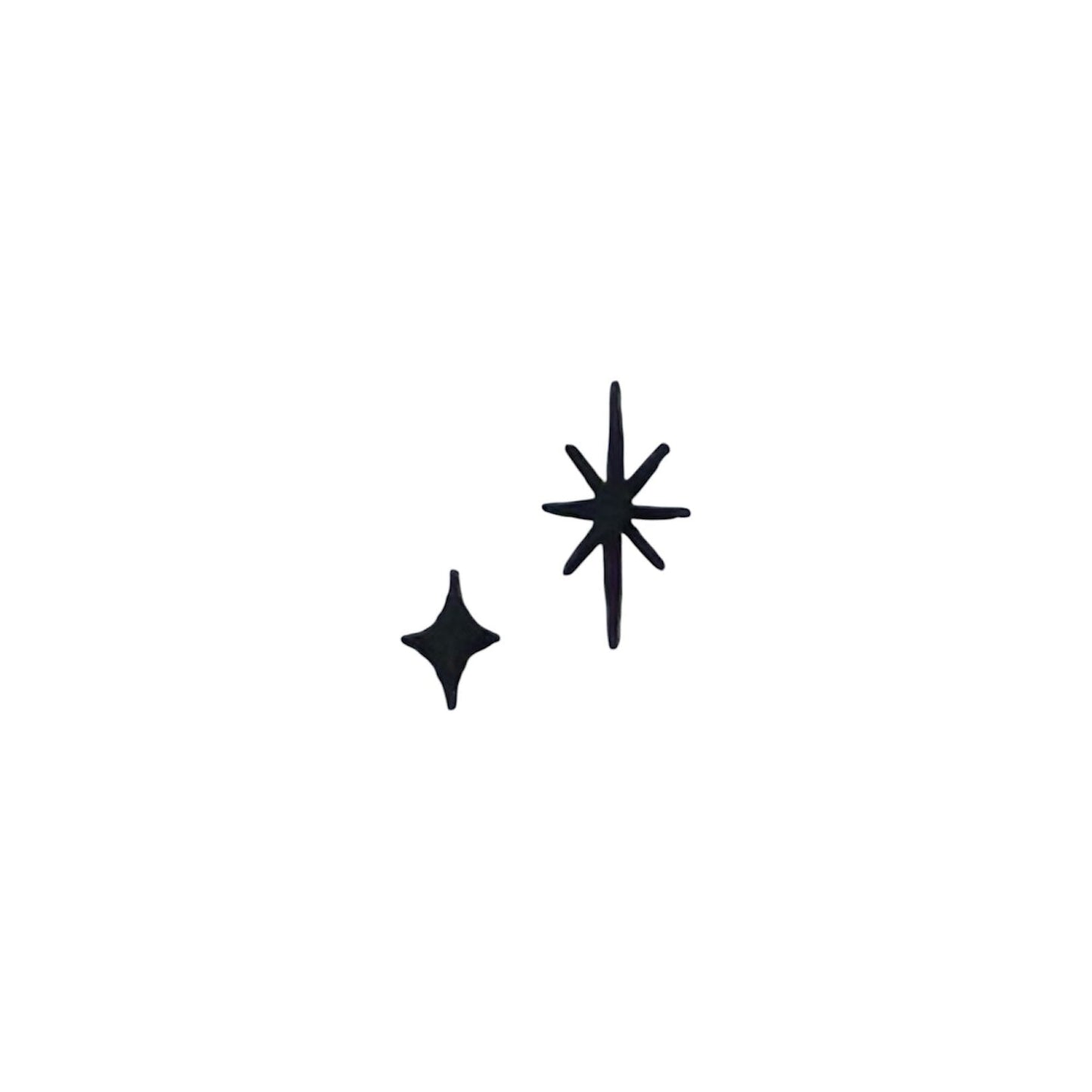 Tatouage temporaire Inkbox "Sparkle" – étoiles noires minimalistes - Boutique Ømm