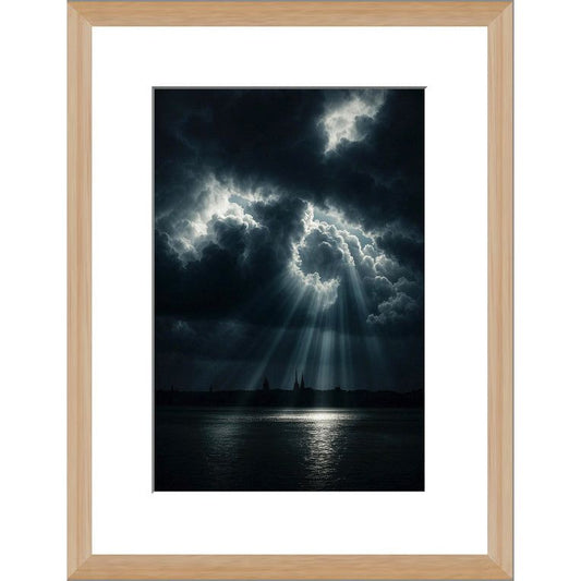 Tirage d’art "Trou noir" – 20x30 cm – Cadre bois 30x40 cm - Boutique Ømm