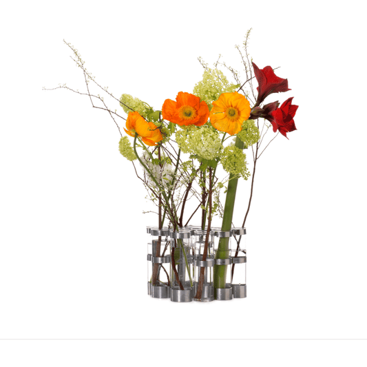 Vase d'Avril XXL – Vase Modulable Design en Verre et Métal - Boutique Ømm