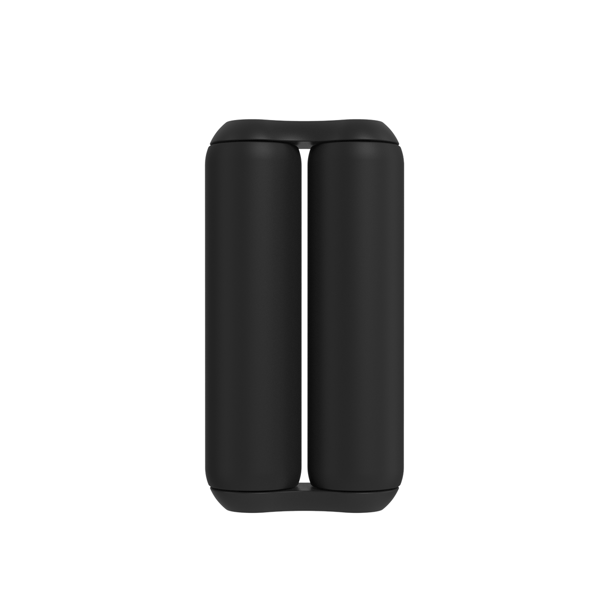 Rouleau ONO Soft Touch Noir en plastique avec double cylindre articulé au design minimaliste