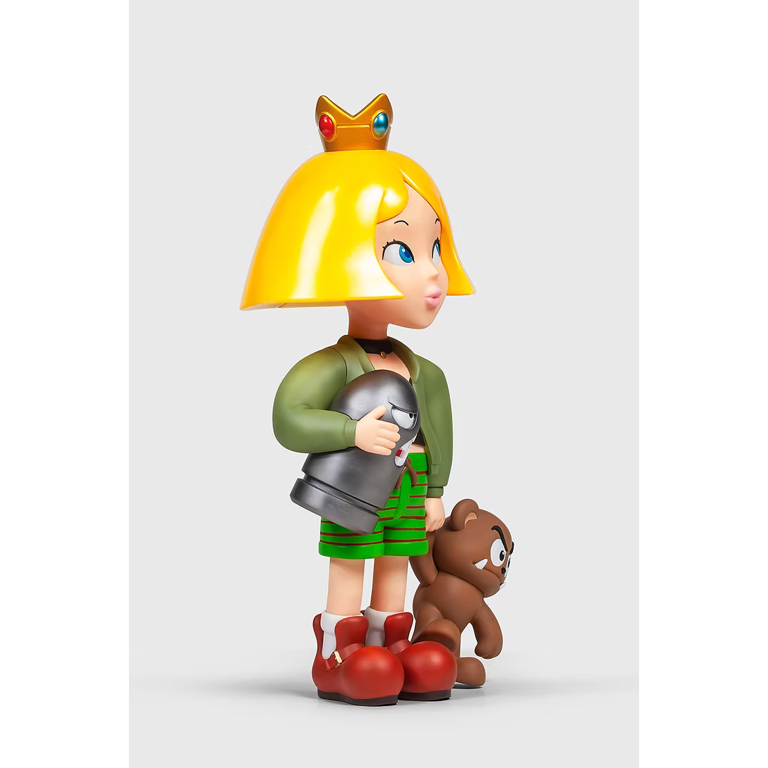 Figurine Princess Mathilda de ZCWO, style Super Professional XL, avec couronne, obus et Goomba en main