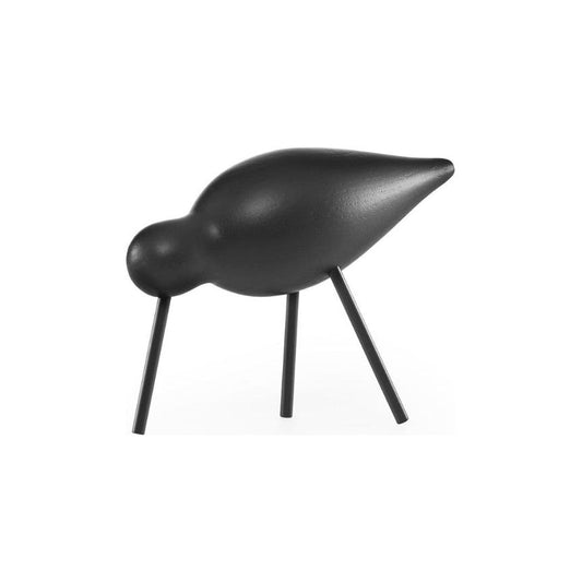 Figurine Shorebird noir taille moyenne – Normann Copenhagen – déco design en bois et métal noir