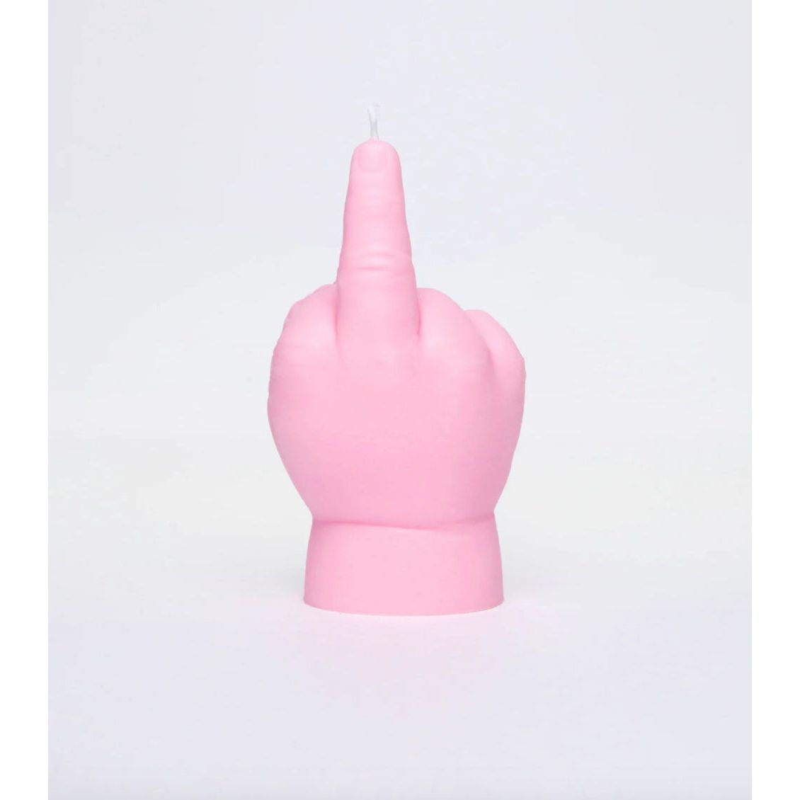 Bougie Candlehand F*ck You Baby rose en forme de main de bébé faisant un doigt d'honneur