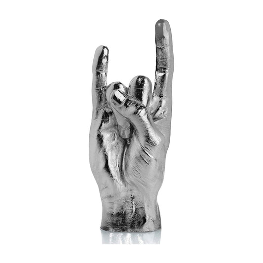 Boîte de la sculpture déco main "You Rock" métallique argentée – Bitten Design