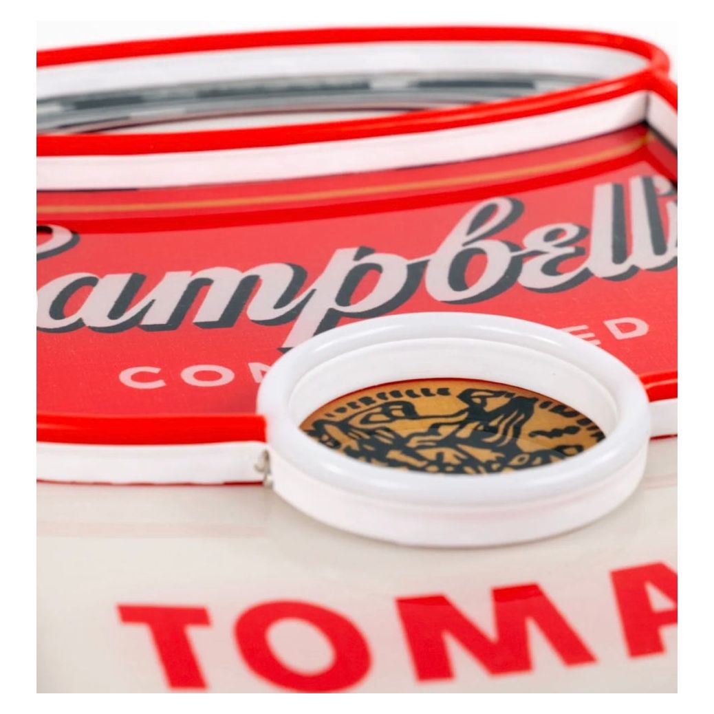 Néon mural New Campbell Andy Warhol – boîte de soupe rouge Campbell rétroéclairée