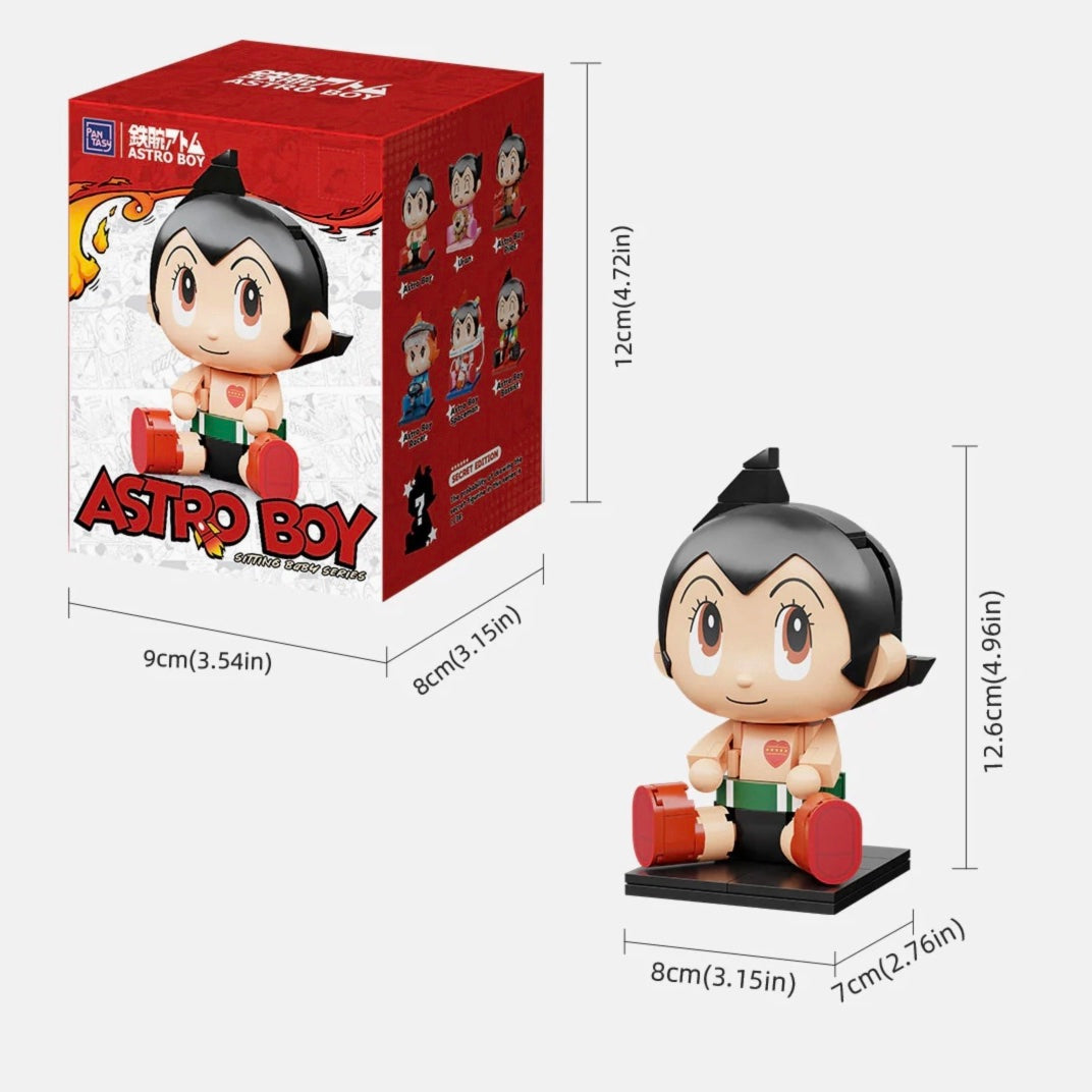 Boîtes mystère de figurines Astro Boy assis – série Pantasy Sitting Baby, collection sous licence Tezuka