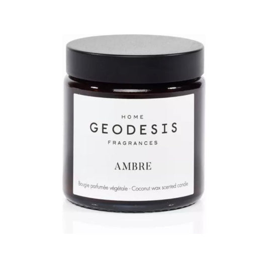 Bougie pommadier 90g parfum Ambre de la marque Geodesis, cire végétale