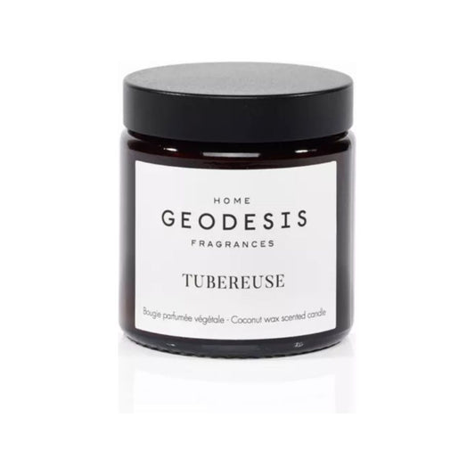 Bougie pommadier 90g parfum Tubéreuse de la marque Geodesis en cire végétale