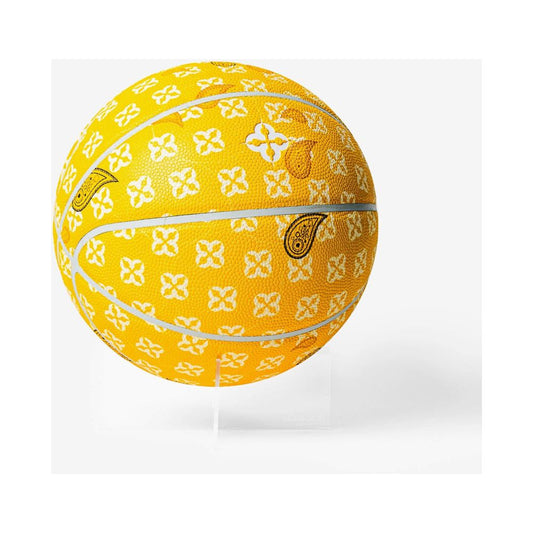 ballon Comrade Berlin Monogram jaune avec motif floral et paisley blanc