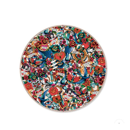 Dessous de verre rond "Tattoo Mix" – Podevache