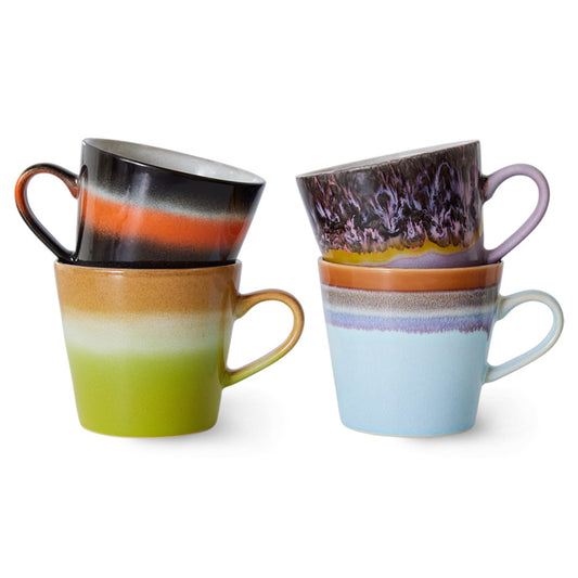 Set de 4 mugs cappuccino Solid en grès émaillé – HKliving