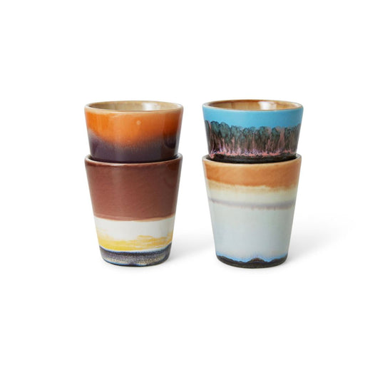 Set de 4 mugs ristretto Solar en céramique artisanale – HKliving
