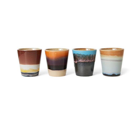 Set de 4 mugs ristretto Solar en céramique artisanale – HKliving