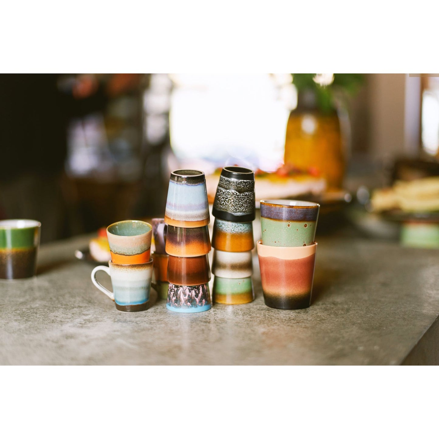 Set de 4 mugs ristretto Solar en céramique artisanale – HKliving