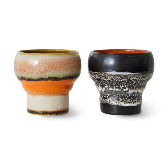 Set de 2 mugs lungo Basalt en grès – HKliving, design organique et émaillé
