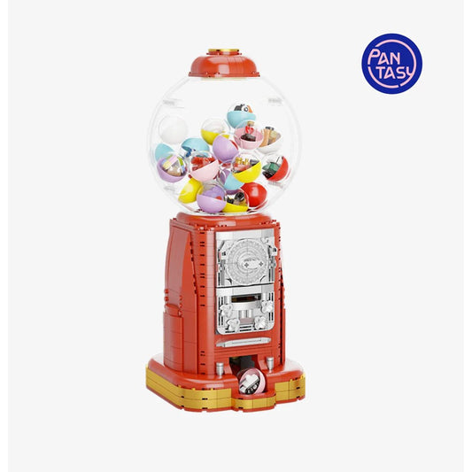 Pantasy Gumball Machine rétro à construire, set de briques avec boules colorées (36 cm)