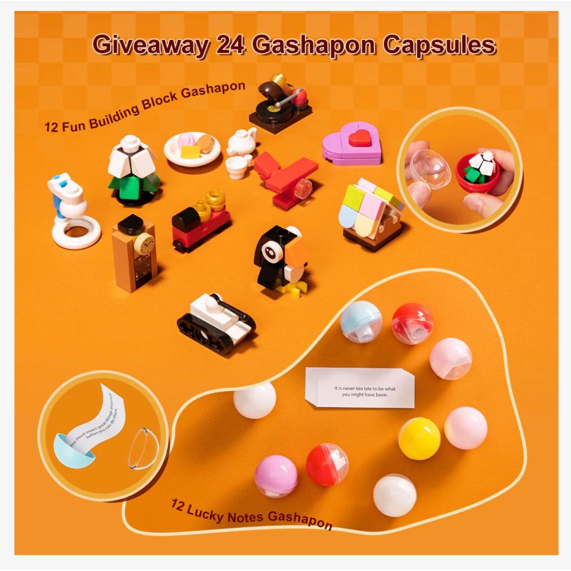 Pantasy Gumball Machine rétro à construire, set de briques avec boules colorées (36 cm)
