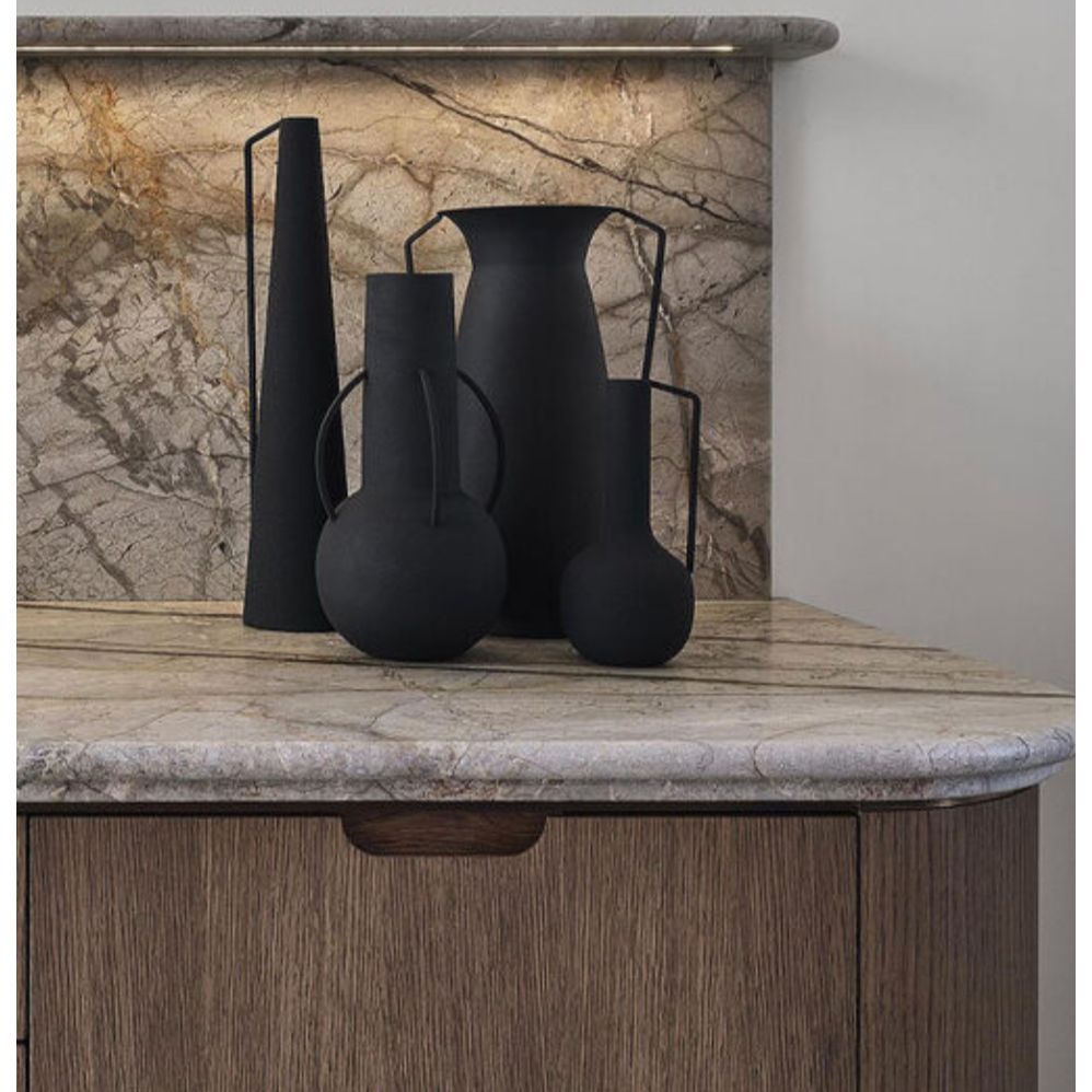 Pols Potten – Set de 4 vases en métal noir Roman au design contemporain