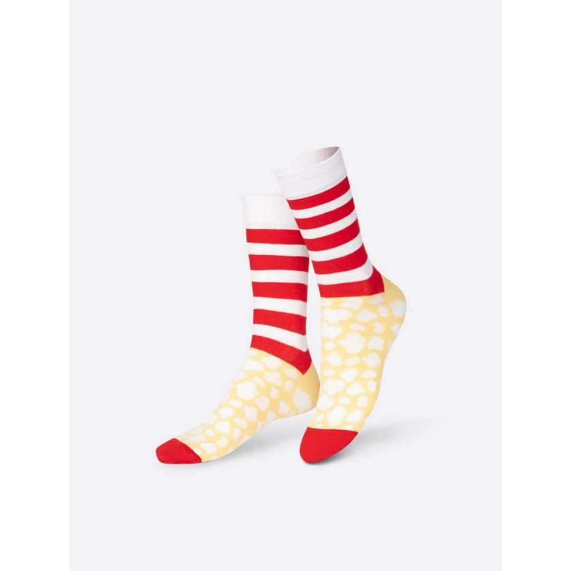 Chaussettes Eat My Socks – modèle Pop Corn, packaging boîte de cinéma