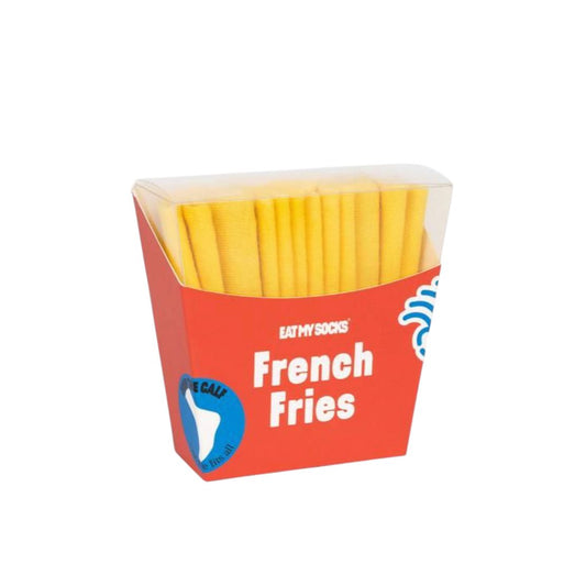 Chaussettes "French Fries" – Eat My Socks en barquette trompe-l’œil