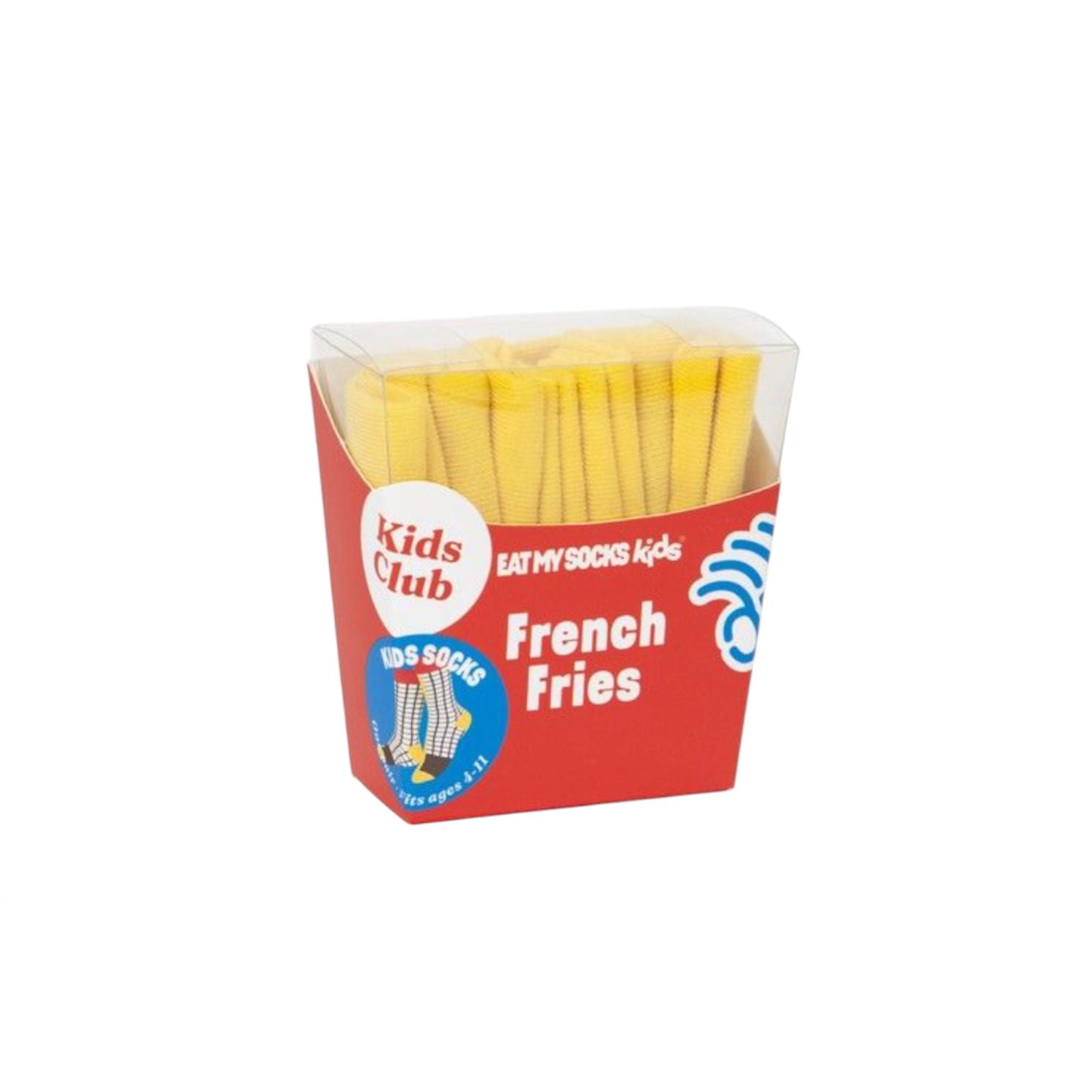 Chaussettes "French Fries" Kids – Eat My Socks en barquette trompe-l’œil