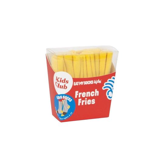 Chaussettes "French Fries" Kids – Eat My Socks en barquette trompe-l’œil