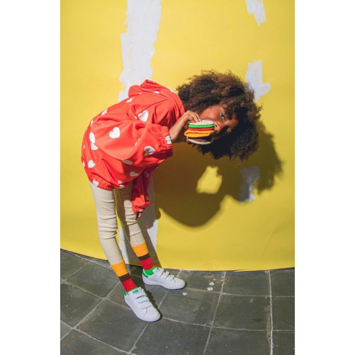 Chaussettes "Cheese Burger" Kids – Eat My Socks en boîte burger trompe-l’œil
