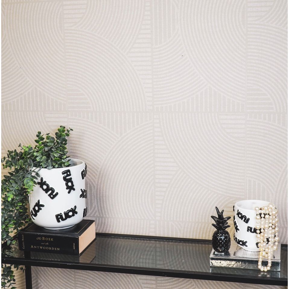 Vase "F*ck" HouseVitamin – céramique blanche à inscriptions noires en relief, design pop et humoristique