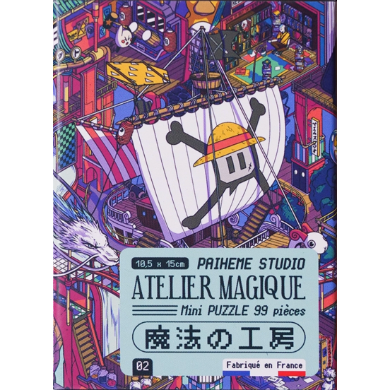 Mini puzzle "L’Atelier Magique" Paiheme Studio – version 99 pièces, univers pop culture japonaise coloré et détaillé, fabriqué en France