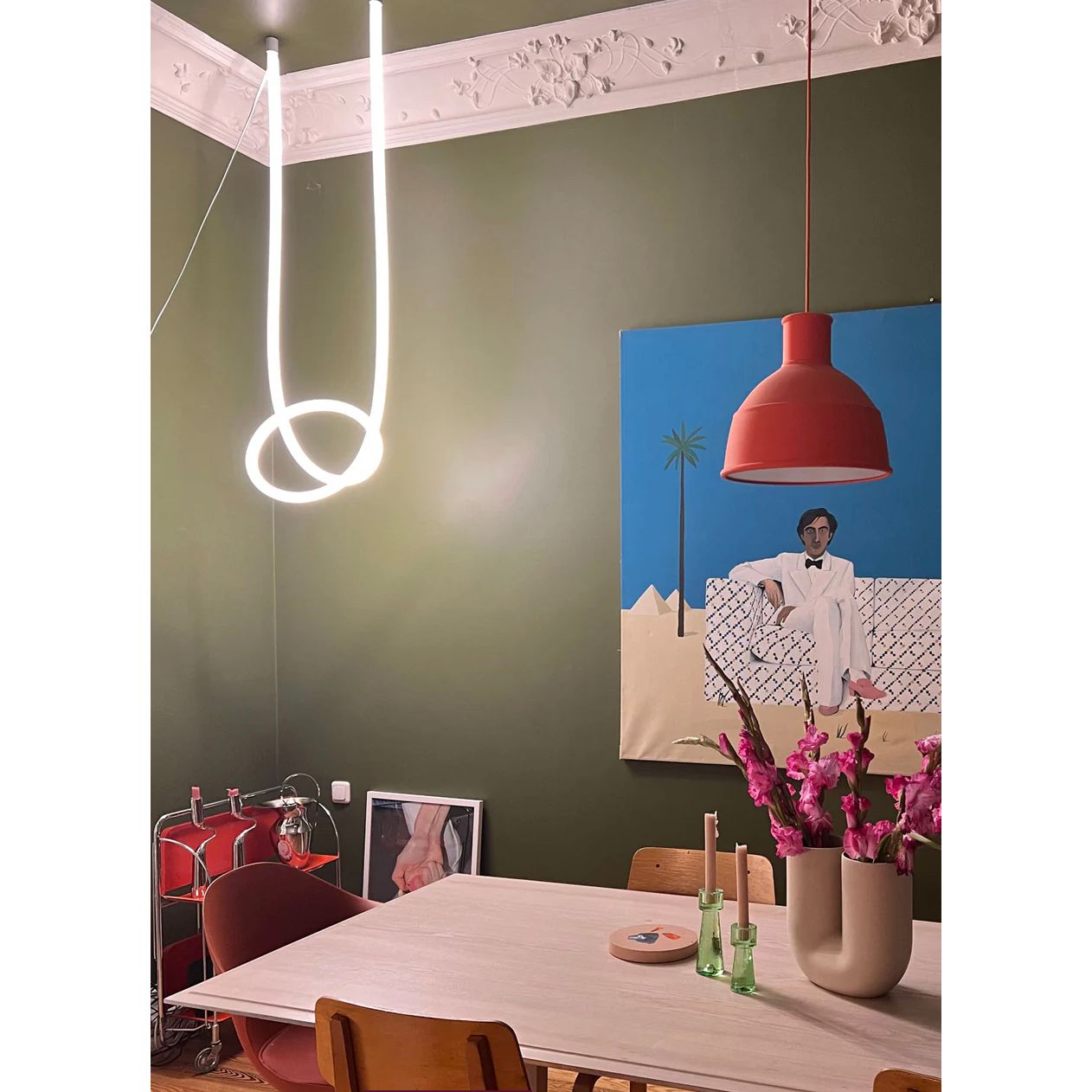 Suspension LED "Flex Mount" Studio About – tube lumineux flexible 4 mètres, design minimaliste scandinave