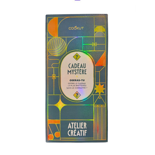 – Coffret Cadeau Mystère Atelier Créatif Cookut
– Boîte cadeau surprise DIY Cookut
– Coffret Cookut Atelier Créatif packaging