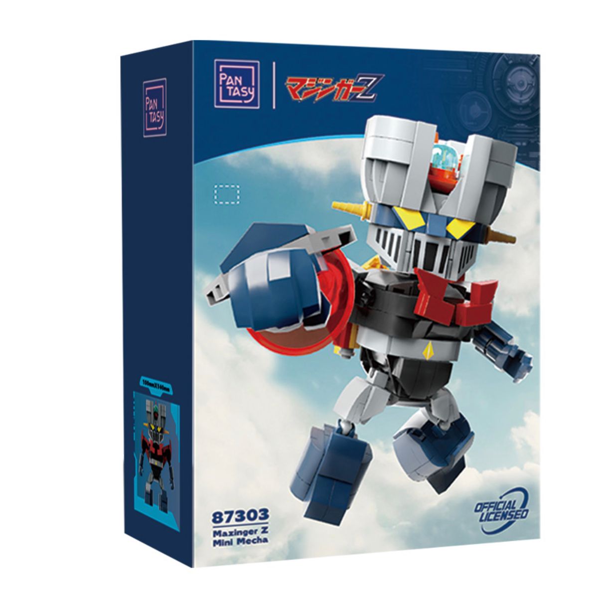 – Figurine Mazinger Z Mini Mecha Pantasy boîte
– Kit à monter robot Mazinger Pantasy
– Set de construction Mazinger Z officiel
