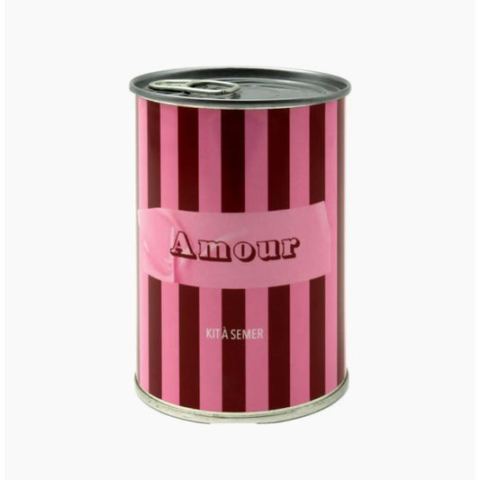 Kit à semer Mauvaises Graines – Boîte Amour rose rayée avec graines de trèfle