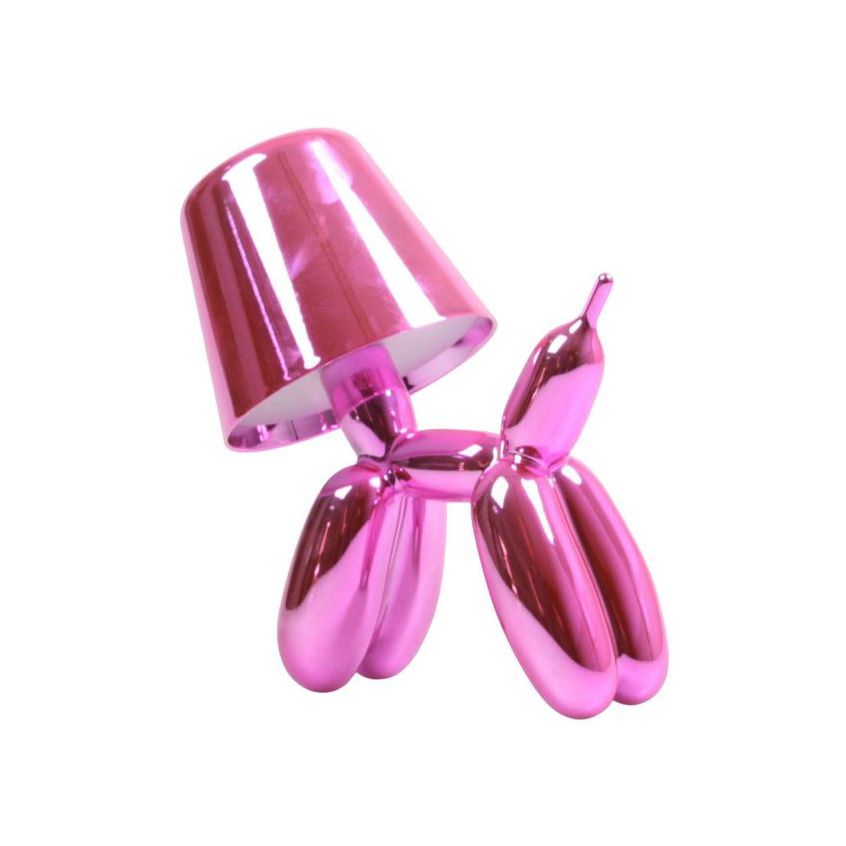 – Lampe LED Balloon Dog rose Stoobz design pop art décoratif
– Lampe à poser chien ballon rose miroir style contemporain
– Lampe décorative Balloon Dog Stoobz éclairage LED ambiance