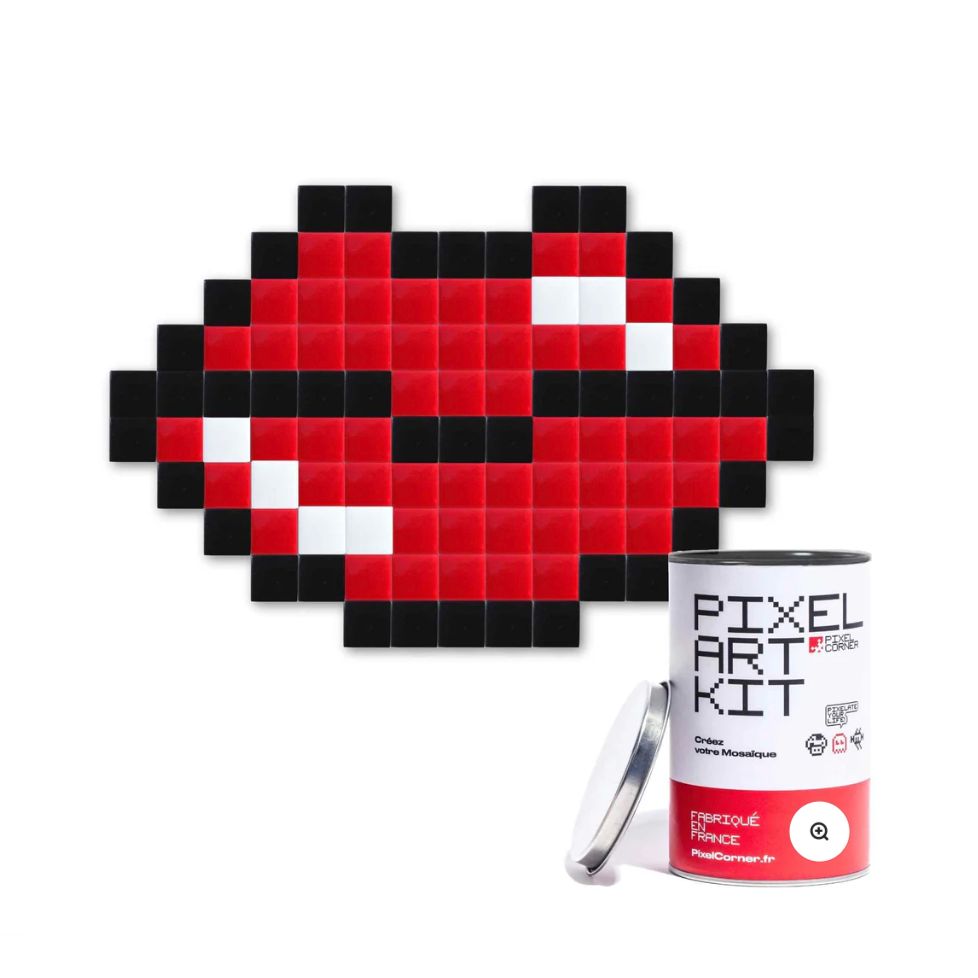 – Kit mosaïque Pixel Art KissPix bouche pixel rouge noir Pixel Corner
– Mosaïque bouche pixel déco murale pop art rétro
– Pixel Art DIY mural fabrication française Pixel Corner