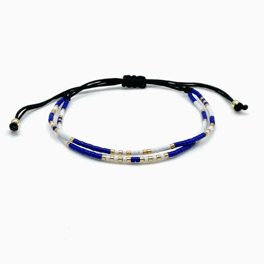 bracelet miyuki bleu et blanc valencia parsley pepper bijou bohème femme