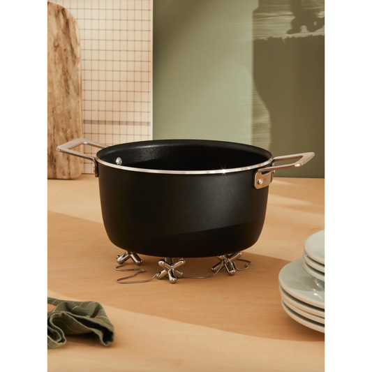 Dessous de plat extensible TRIPOD Alessi en acier inoxydable poli miroir