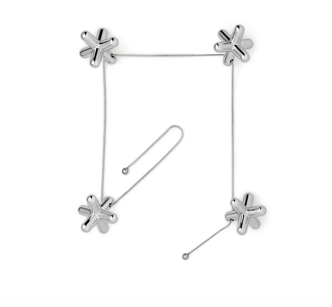 Dessous de plat extensible TRIPOD Alessi en acier inoxydable poli miroir