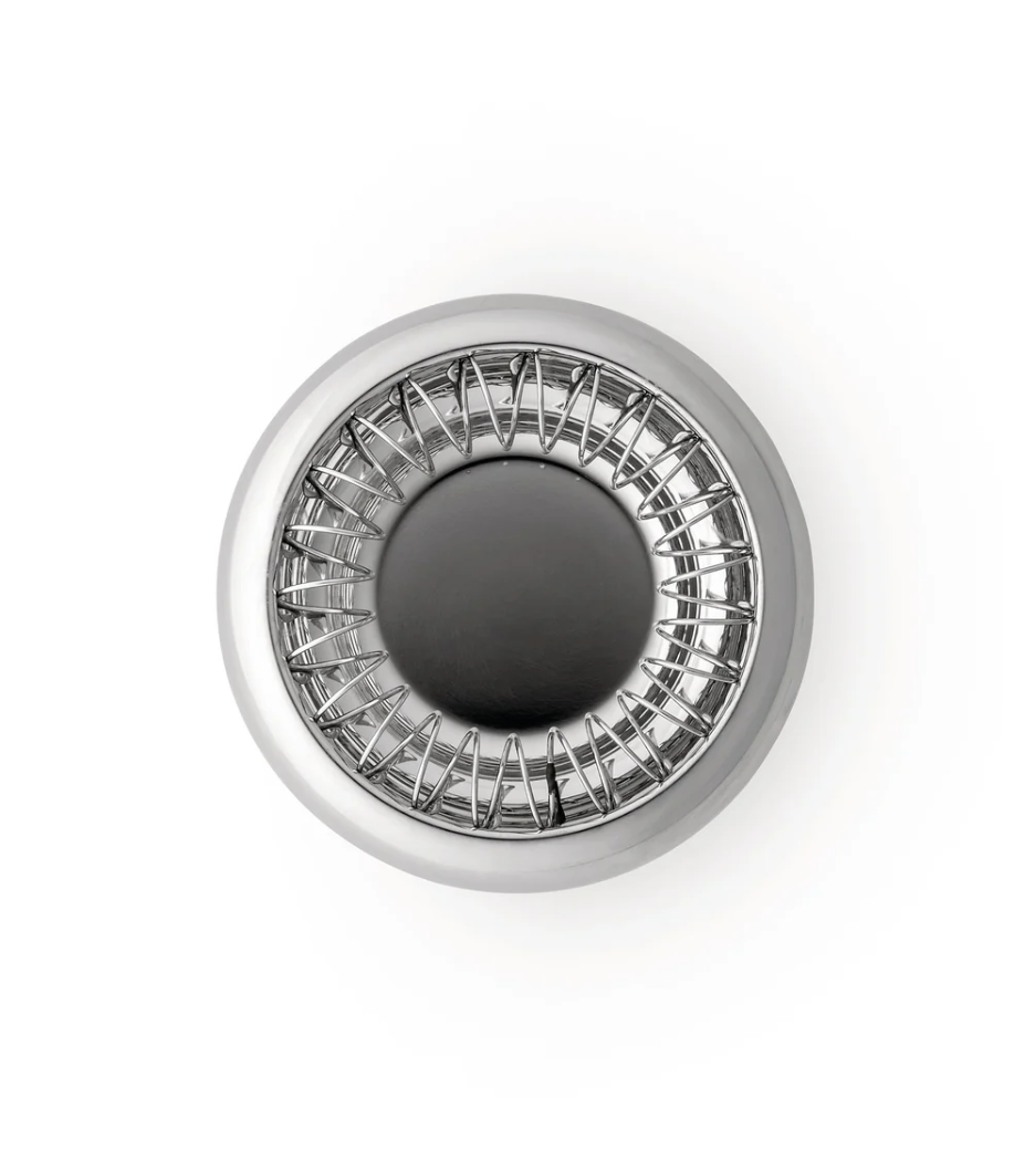 Cendrier SPIRALE Alessi Ø12 cm en acier inoxydable poli miroir