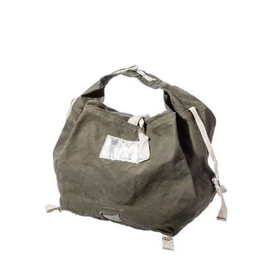 Sac vintage Parachute Square Bag Puebco en toile de parachute militaire recyclée kaki