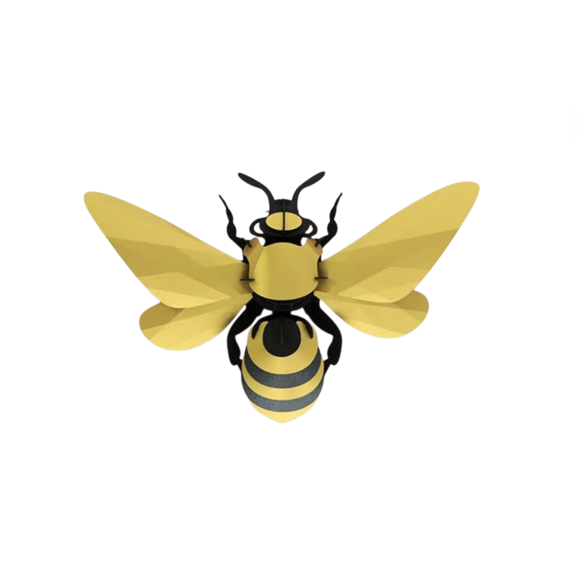 Abeille géante 3D Assembli en papier noir et or à assembler soi-même