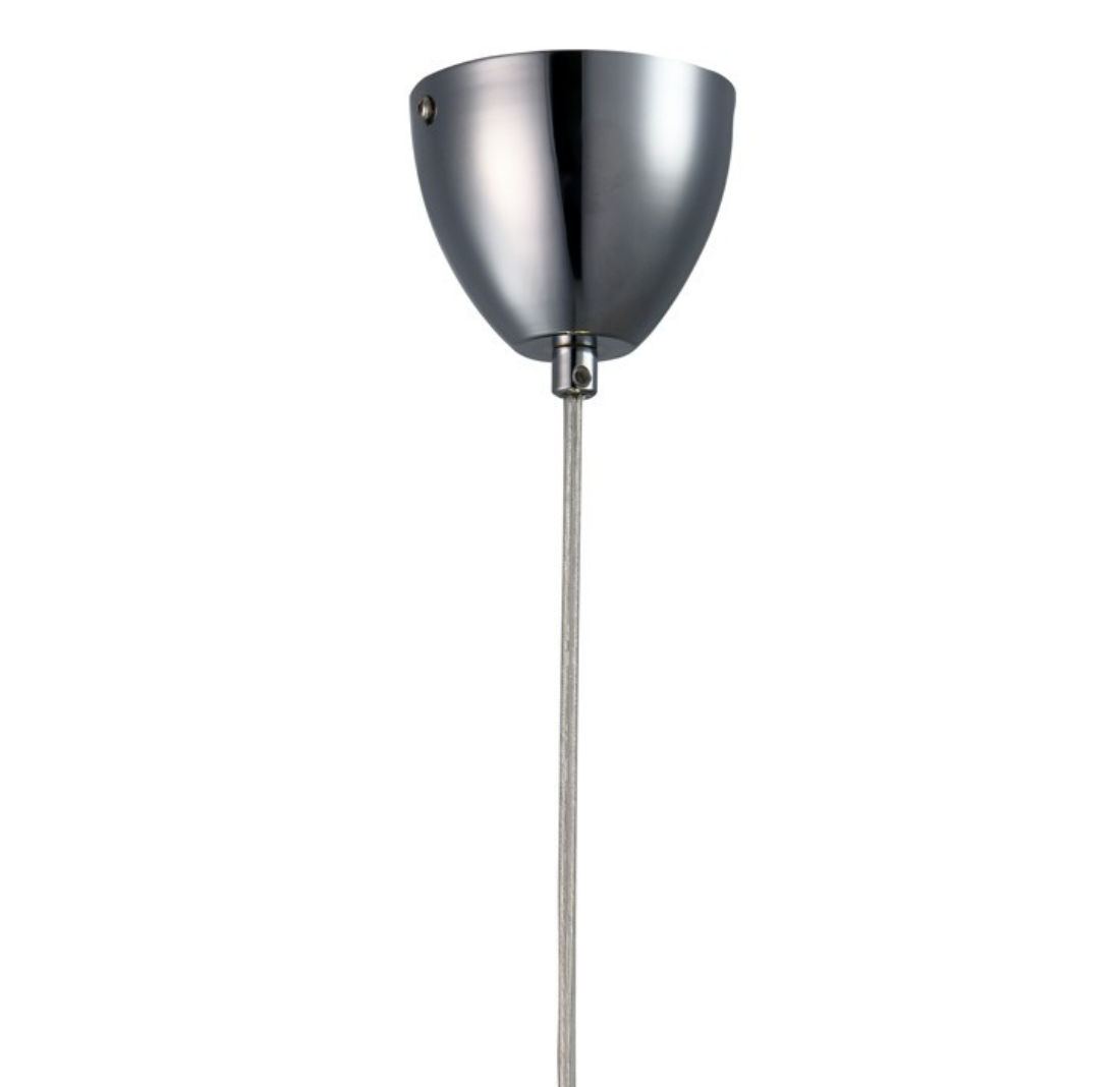 Suspension Globo en verre effet miroir fumé au design organique avec ampoule visible