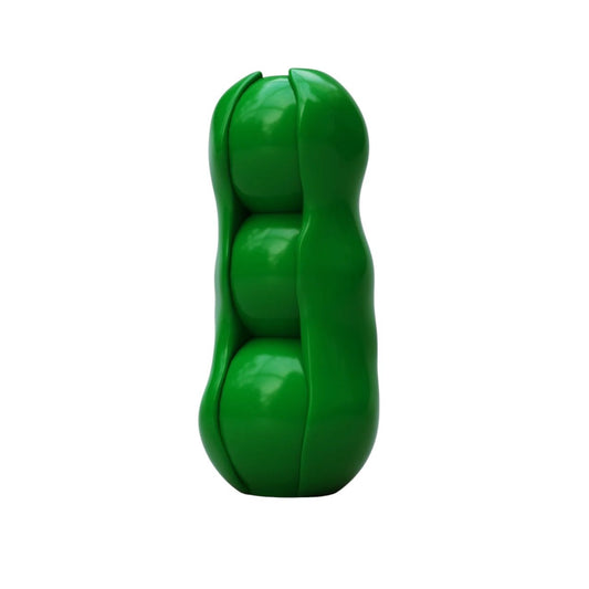 Vase Petit Pois Fluid Market en céramique verte brillante inspiré d’une cosse de petits pois