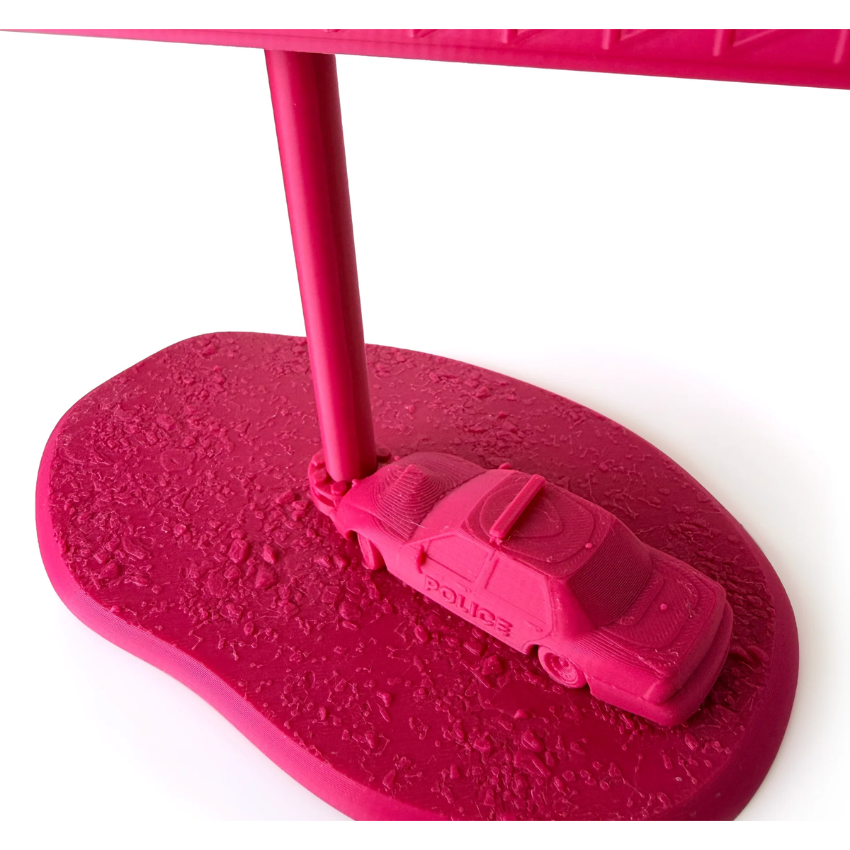 Cadre Getaway rose Yaypop en impression 3D pour photo 10 × 15 cm avec voiture de police