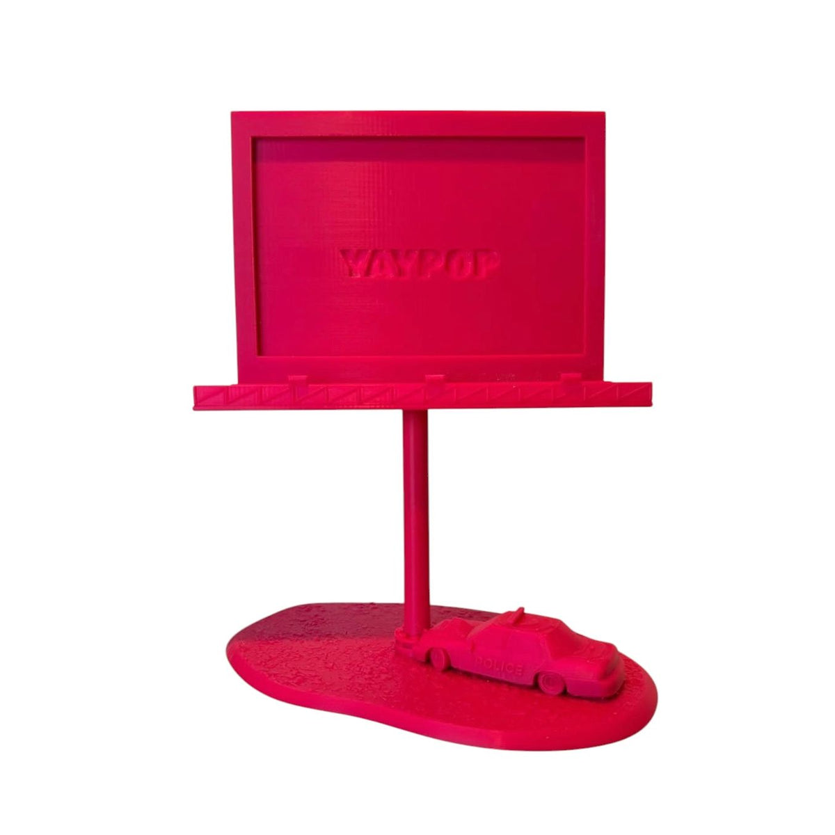 Cadre Getaway rose Yaypop en impression 3D pour photo 10 × 15 cm avec voiture de police