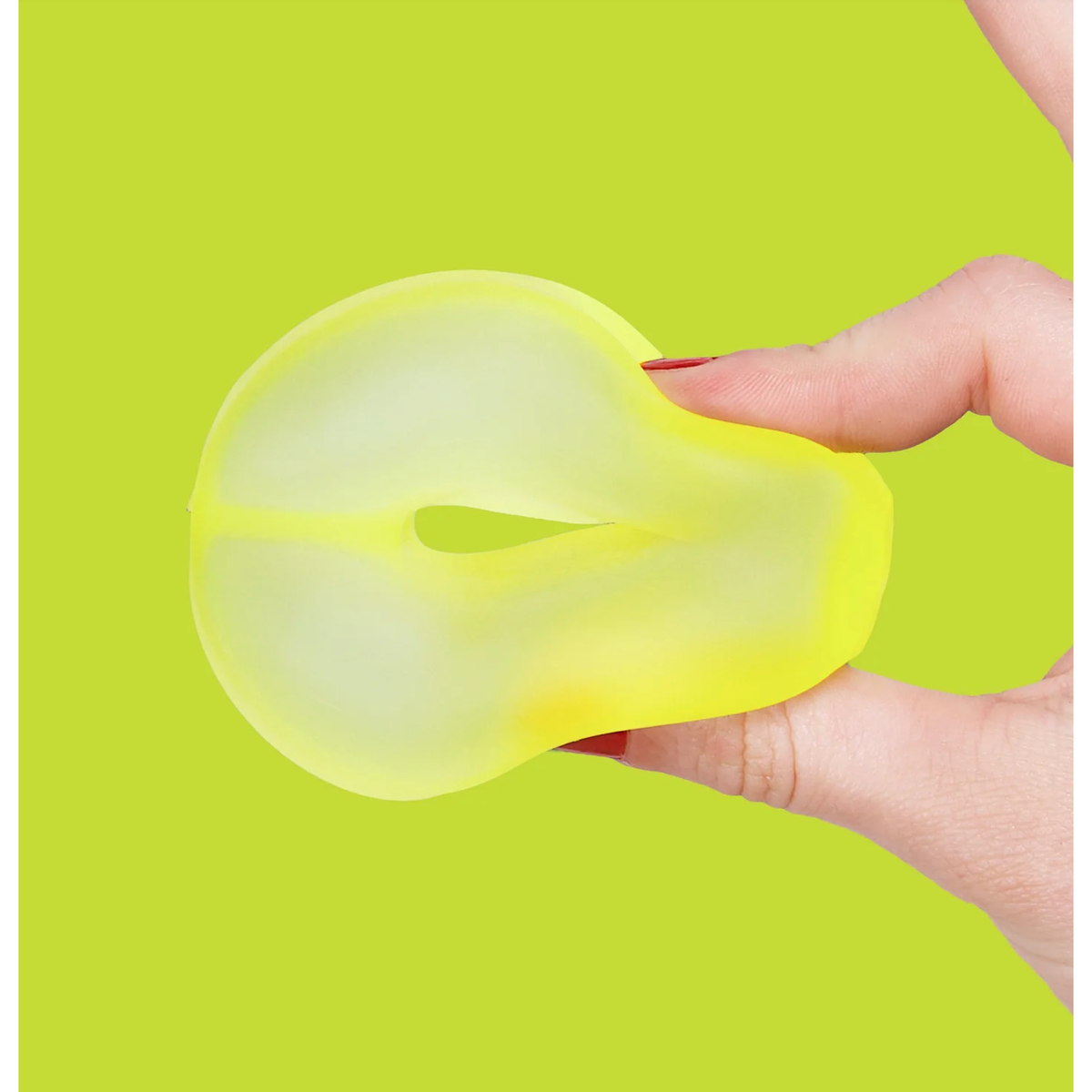 Anti-stress Gump Speks en gel à mémoire de forme jaune fluo