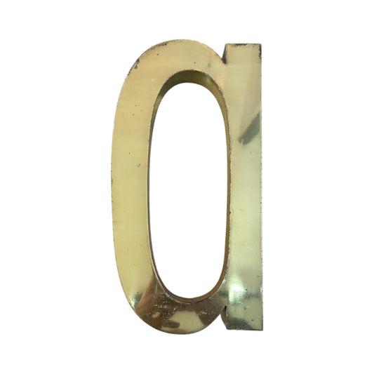 Lettre d’Enseigne Vintage “a” – Métal Doré Brillant – Décoration Murale Chic