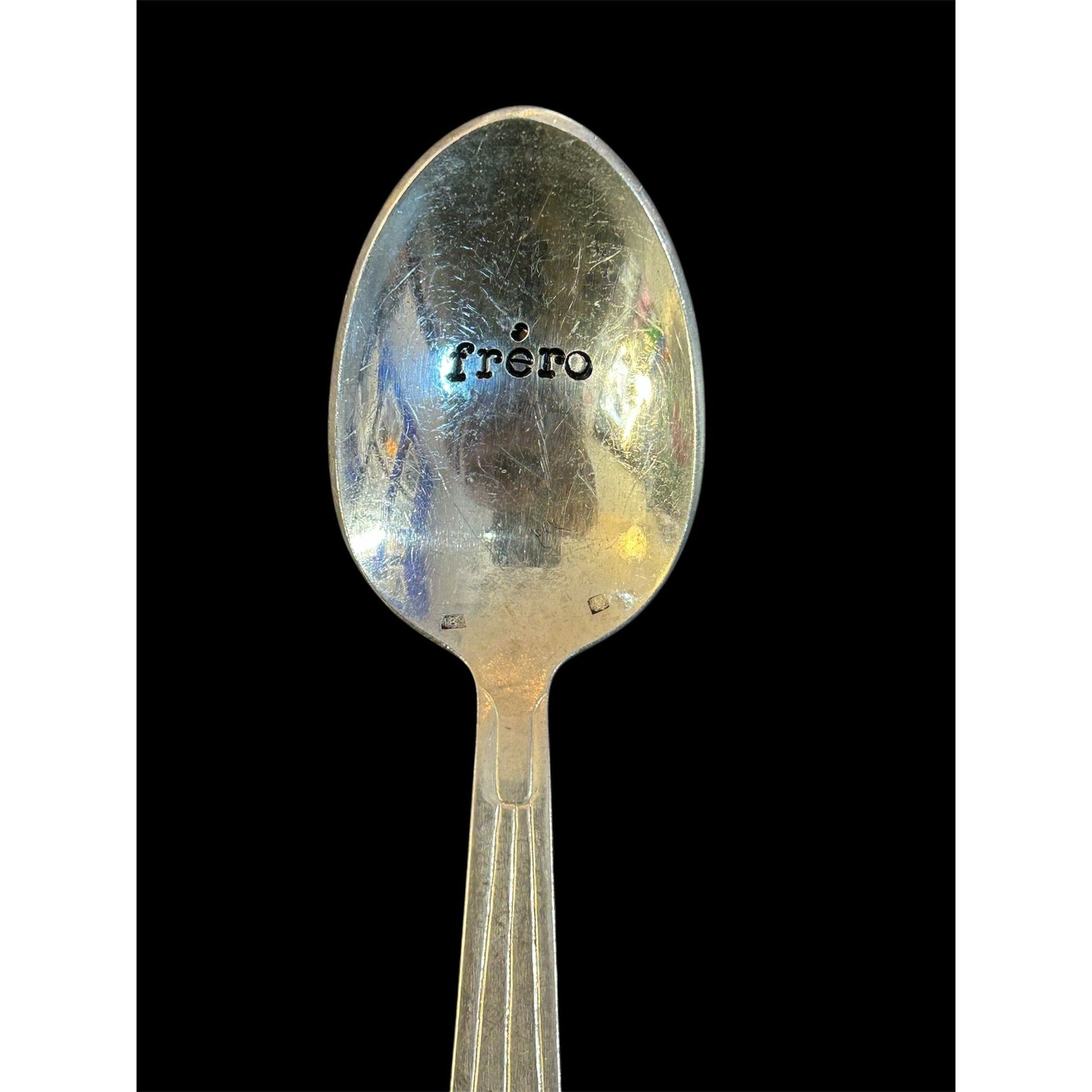 Cuillère vintage gravée "frérot" en métal argenté – cadeau frère original