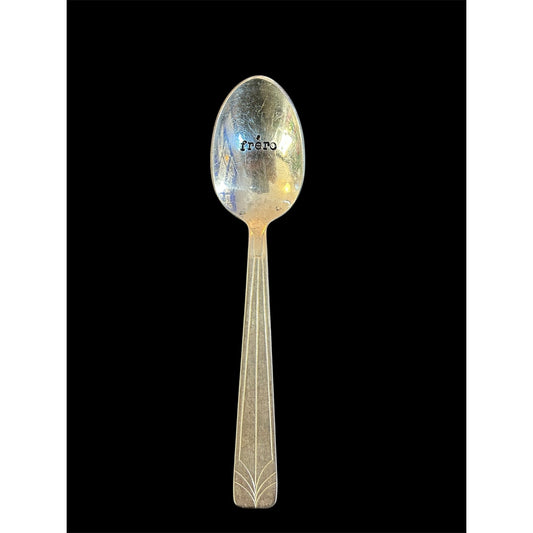 Cuillère vintage gravée "frérot" en métal argenté – cadeau frère original